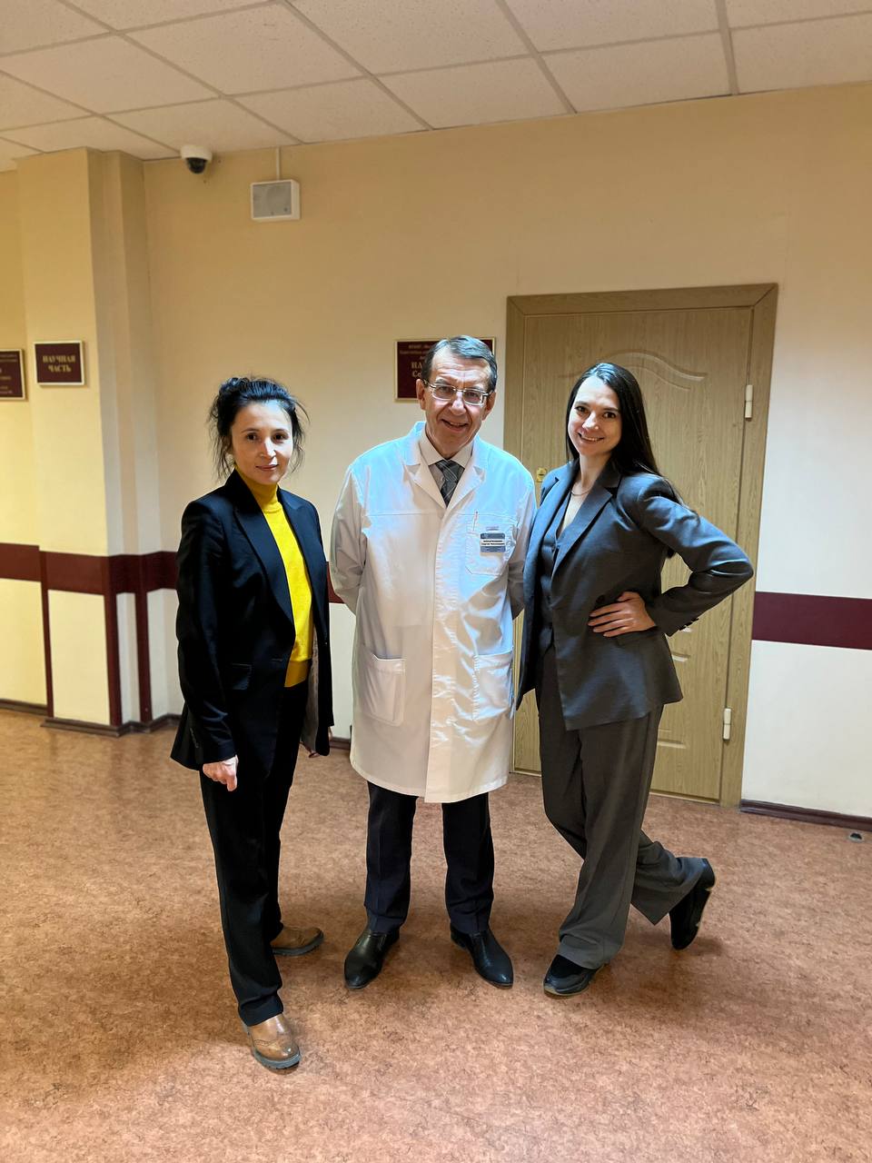 Dinara Ilgizovna Nabiullina with her research supervisors Rezida Maratovna Galimova and Sergey Nikolaevich Illarioshkin on the day of her PhD defense in Moscow | VS Buzaev International MRgFUS Medical Treatment Centre Dinara Ilgizovna Nabiullina with her research supervisors Rezida Maratovna Galimova and Sergey Nikolaevich Illarioshkin on the day of her PhD defense in Moscow