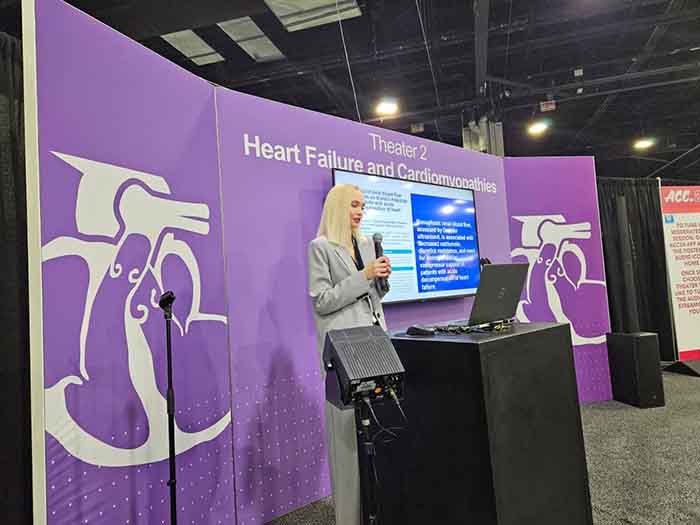 Sofya Sovetova at the ACC-2024 Congress  | VS Buzaev International MRgFUS Medical Treatment Centre Sofya Sovetova at the Congress ACC-2024