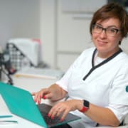 Parkinsonologist Gulnara Akhmadeeva, portrait during consultation